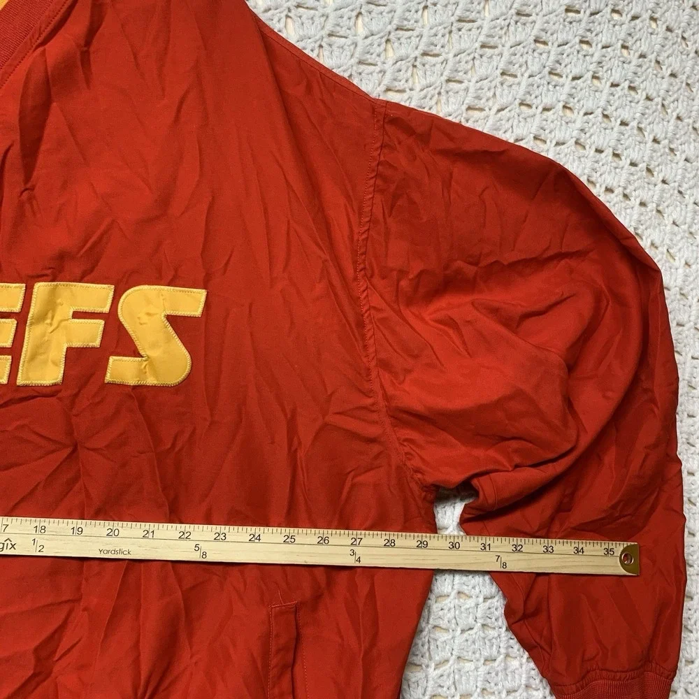Kansas City Chiefs NFL Windbreak Pullover Jacket Mens 3X Red‎ Long Sleeve V Nevk